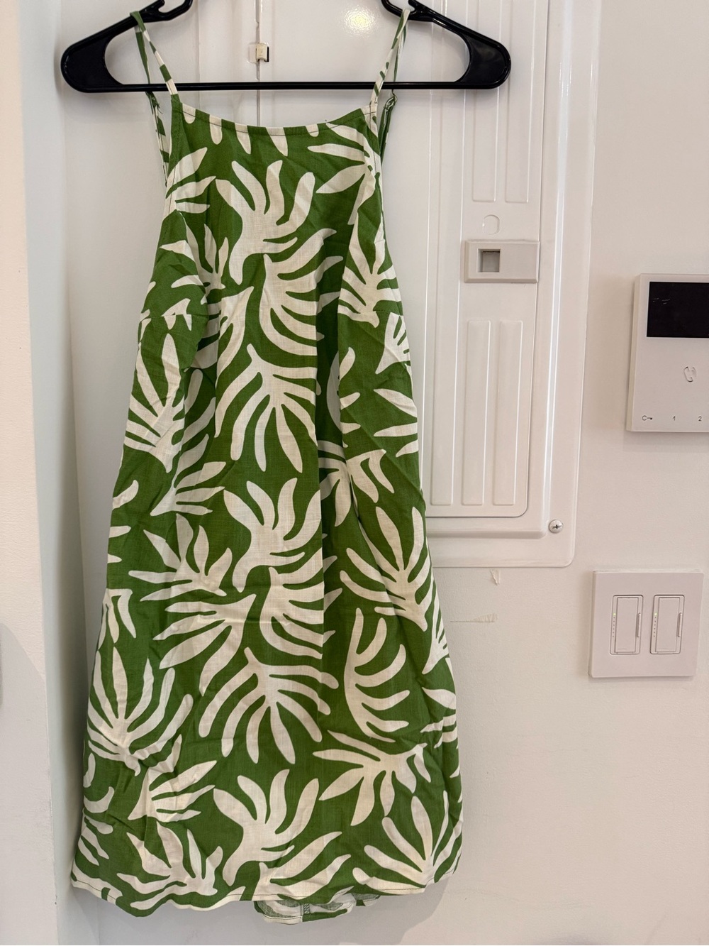 Target Green and White Tropical Mini Dress